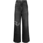 Czarne Szerokie jeansy damskie dżinsowe marki Tommy Hilfiger TOMMY JEANS 