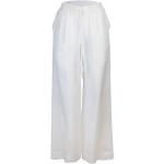 Białe Szerokie spodnie jedwabne marki P.A.R.O.S.H. w rozmiarze L 
