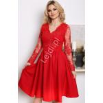 Czerwone Sukienki wieczorowe damskie w stylu emo tiulowe dla gości weselnych 