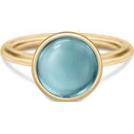 Niebieskie Złote pierścionki ręcznie robione satynowe eleganckie satynowe marki Julie Sandlau w rozmiarze 20 - Zrównoważony rozwój 
