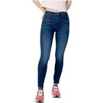Niebieskie Jeansy rurki damskie Skinny fit dżinsowe o szerokości 25 na wiosnę marki Guess 