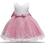 Różowa Odzież dziecięca dla dziewczynki elegancka tiulowa - Chrzest 