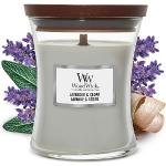 Woodwick Średnia świeca zapachowa klepsydry z trzeszczącym knotem, czas palenia do 60 godzin, lawenda/cedr (1666266E)