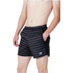 Czarne Krótkie spodnie męskie z poliestru na lato marki New Balance w rozmiarze XL 
