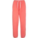 Różowe Spodnie dresowe ze ściągaczami damskie luźne marki Ralph Lauren w rozmiarze M 