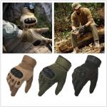 Khaki Rękawiczki bez palców męskie do prania ręcznego w stylu wojskowym ze skóry syntetycznej w rozmiarze XL 
