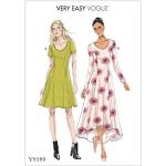 Wzory Vogue 9199 E5, sukienka panny młodej, rozmia