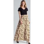 Musztardowe Długie spódnice damskie z elastanu marki Figl w rozmiarze XL 