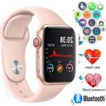 Różowe Smartwatche z funkcją SMS do tenisa eleganckie dotykowe z pulsometrem Bluetooth 