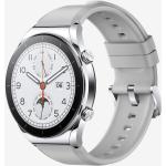 Srebrne Smartwatche z funkcją powiadomień z monitorem snu z opaską ze srebra o wodoszczelności 5 Bar marki xiaomi Watch S1 Bluetooth 