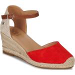 Czerwone Sandały damskie na lato marki Xti w rozmiarze 36 - wysokość obcasa od 7cm do 9cm 