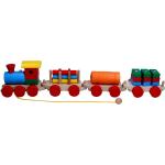 Gryzaki dla niemowląt z motywem pociągów drewniane - wiek: 0-6 miesięcy 