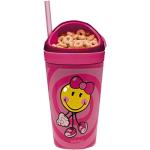 zakdesigns Smiley-Junior kubek na przekąskę/napoje, polipropylen, różowy, 9 x 9 x 18 cm