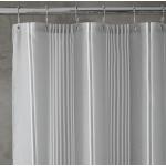 Szare Zasłony prysznicowe w paski marki Catherine Lansfield w rozmiarze 180x180 cm 