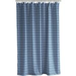 Przecenione Niebieskie Zasłony prysznicowe w paski w nowoczesnym stylu marki Södahl w rozmiarze 200x180 cm 