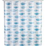 Przecenione Niebieskie Zasłony prysznicowe marki WENKO w rozmiarze 200x180 cm 