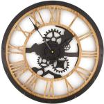Zegary ścienne okrągłe o średnicy 51 cm eleganckie metalowe marki Belldeco 
