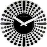 Czarne Zegary ścienne okrągłe o średnicy 43 cm marki Nextime 