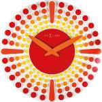 Czerwone Zegary ścienne okrągłe o średnicy 43 cm marki Nextime 