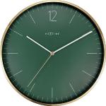 Zielone Zegary ścienne okrągłe eleganckie marki Nextime 