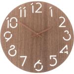Brązowe Zegary ścienne drewniane marki dakls 