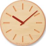 Pomarańczowe Zegary ścienne okrągłe o średnicy 29 cm w stylu minimal marki Lemnos 
