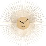 Złote Zegary ścienne okrągłe w stylu minimal stalowe marki Karlsson 