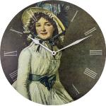 Zegary ścienne retro o średnicy 50 cm w stylu retro drewniane marki Nextime 