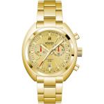 Złote Zegarki na rękę męskie eleganckie z chronografem ze złota marki Atlantic szwajcarskie 