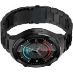 Czarne Smartwatche damskie z mikrofonem w nowoczesnym stylu marki Rubicon Bluetooth 