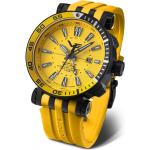 Żółte Mechaniczne Zegarki na rękę męskie z funkcją GMT w nowoczesnym stylu z paskiem NATO marki VOSTOK 