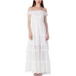 Białe Długie sukienki damskie maxi na lato dla gości weselnych marki Guess w rozmiarze XL 