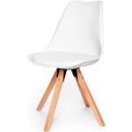 Przecenione Białe Krzesła w nowoczesnym stylu z litego drewna 