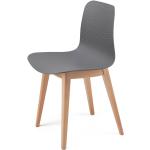 Szare Krzesła stylowe z litego drewna 