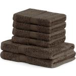 Zestaw 6 ciemnobrązowych ręczników DecoKing Bamby Brown