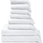 Przecenione Białe Komplety ręczników bawełniane w rozmiarze 50x90 cm 