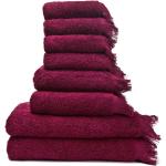 Przecenione Bordowe Komplety ręczników bawełniane w rozmiarze 50x90 cm 