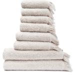 Przecenione Beżowe Komplety ręczników bawełniane w rozmiarze 50x90 cm 