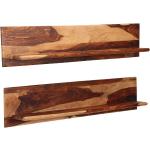 Przecenione Brązowe Regały wiszące drewniane marki ELIOR 