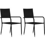 Srebrne Krzesła stylowe sztaplowane z polirattanu marki ELIOR 