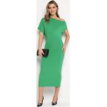 Przecenione Zielone Sukienki asymetryczne damskie w rozmiarze L 