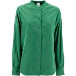 Zielone Bluzki z kołnierzykiem w paski marki ASPESI w rozmiarze L 