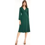 Zielone Eleganckie sukienki damskie z elastanu marki Nife w rozmiarze L 