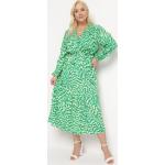 Przecenione Zielone Długie sukienki damskie maxi w rozmiarze XL 
