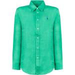 Zielone Koszule lniane męskie w stylu casual z lnu marki POLO RALPH LAUREN Big & Tall w rozmiarze XL 