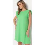 Przecenione Zielone Sukienki damskie z falbankami na lato w rozmiarze XL 