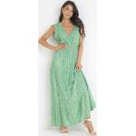 Przecenione Zielone Długie sukienki damskie maxi w rozmiarze M 