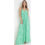 Przecenione Zielone Sukienki rozkloszowane damskie maxi w rozmiarze M 