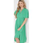 Przecenione Zielone Sukienki rozkloszowane damskie w rozmiarze uniwersalnym 