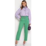 Przecenione Zielone Spodnie cygaretki damskie w rozmiarze XL 